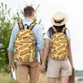 thumbnail image 6 of Balery Hot Dogs Vintage Canvas Backpack for Men and Women - Large Capacity, Durable Travel Laptop Bag for School, Work, Hiking, and Outdoor Activities, 6 of 7