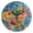 Black, variant on YAZAOO Decorative Wall Clock Size:25cm Sparkling Summer Sips Design Pattern Clock