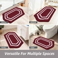 thumbnail image 3 of JAATOP Bathroom Rugs 24"x 48", Non-Slip TPR Backing Bath Mats Rugs for Bathroom Floor , Soft Shag Machine Washable Shower Bath Mat for Bathroom Decor, Absorbent Bath Mat, Red, 3 of 8