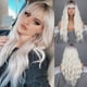 thumbnail image 1 of Fiudx Peluca Larga y Rizada con Flequillo para Mujer, Sintética, Natural, Dispersable En Varios Colores, para Uso Diario, Fiestas y Cosplay, Suave., 1 of 7
