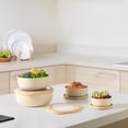 thumbnail image 2 of Sorbus 4-Piece BPA-Free Nesting Food Storage Container Set with Lids, Stackable Meal Prep Bowls, Beige, 2 of 7