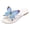 Blue, variant on 3D Butterfly Flat Flip Flops for Women Vacation Beach Summer Fashion Casual Low Heel Slip on Thong Dress Slippers Backless Sandals White Size 8.5