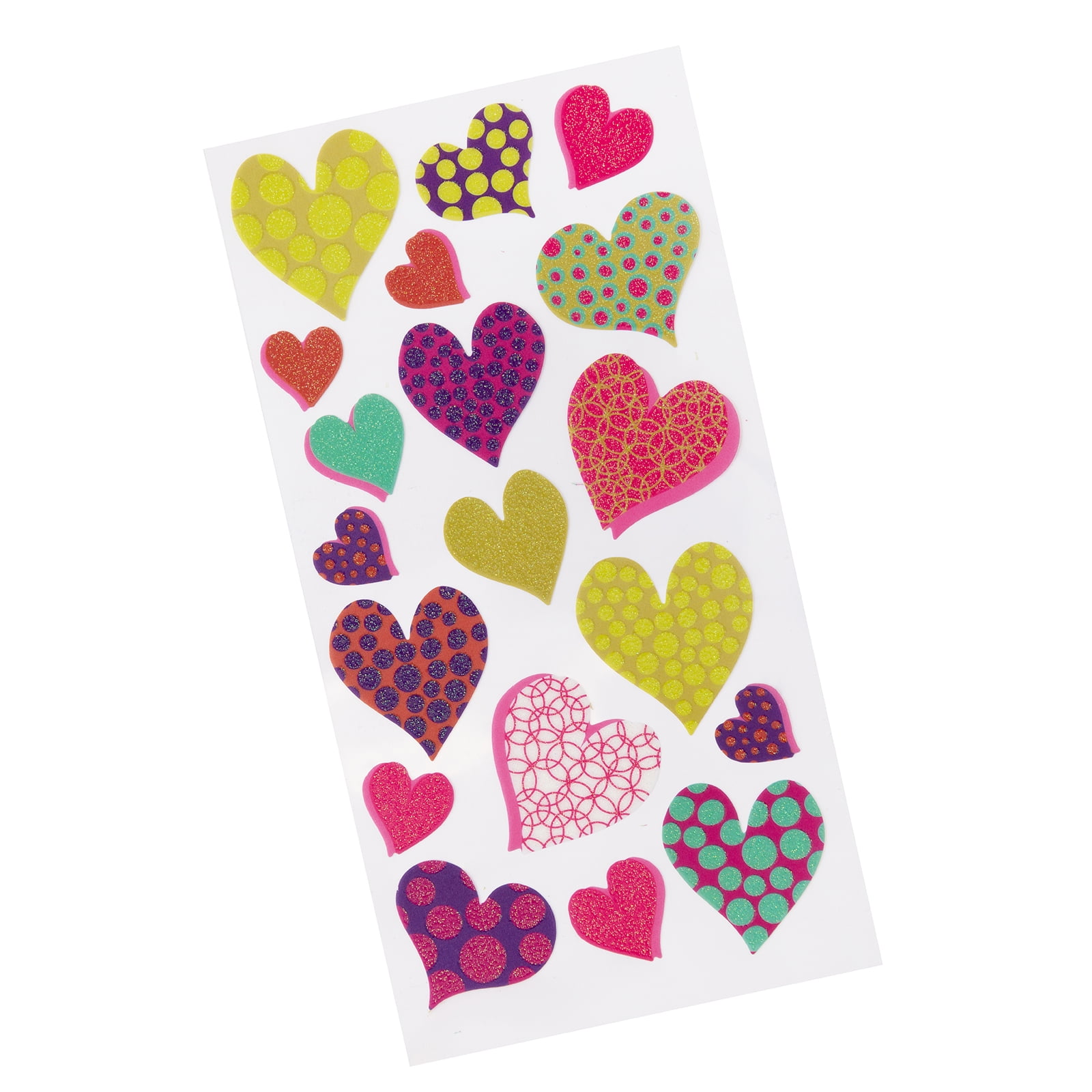 Wilton Sticko Classic Heart Circles Stickers, 18 Piece 