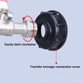 thumbnail image 2 of Adaptador de tanque IBC Conector de rosca de 1/2", grifo de tanque de 1000 L, colector de agua de lluvia, salida de grifo, conexión de válvula, conexiones de manguera de jardín, 2 of 5