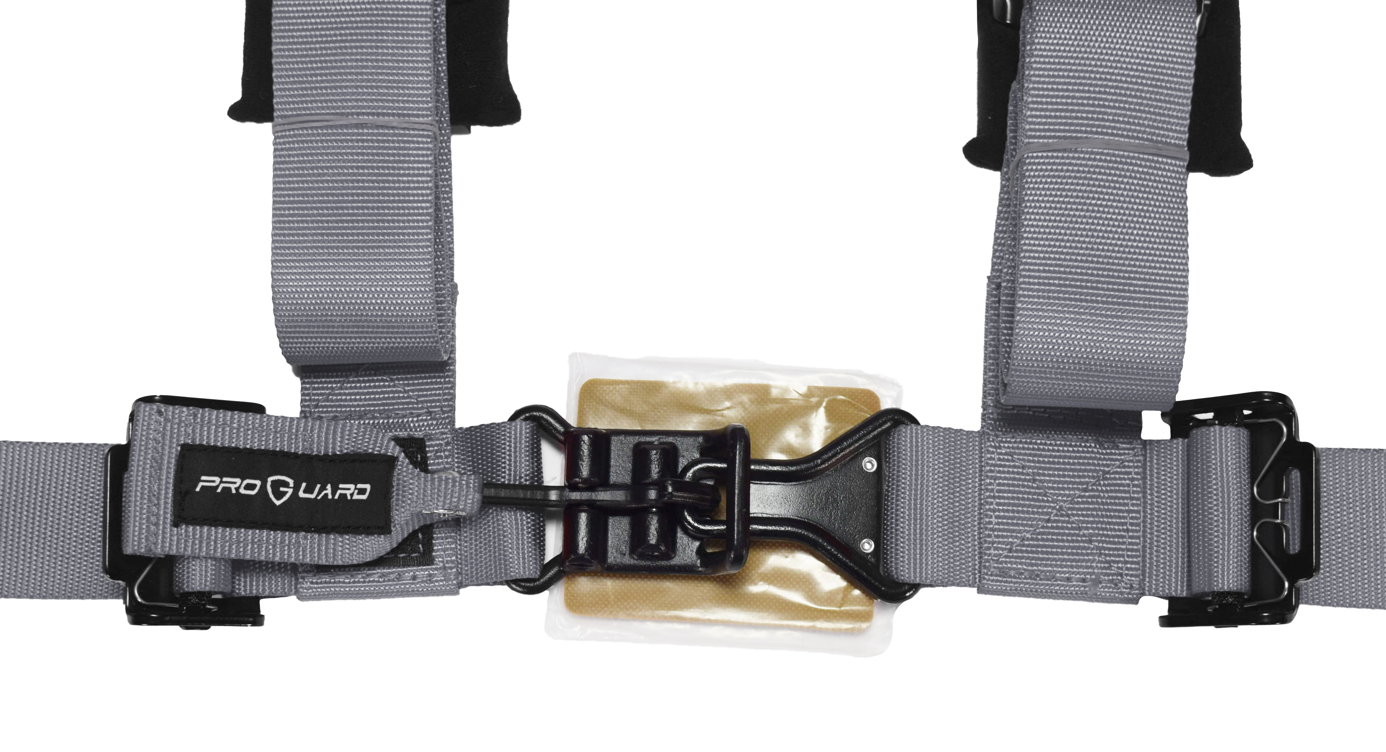 ProGuard Offroad Harnesses Gray with 2" Nylon Straps & 4 Points of Contact (4 Pck) - Universal Safety Belts for Polaris, Can-Am, Kawasaki, Yamaha UTVs, ATVs, Side-by-Sides