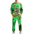 thumbnail image 3 of HUAXUN-Men's Christmas 3D Print Hoodless Sweatshirt & Jogger Set - Soft Two Piece Outfit with Festive Graphics for Holiday Season Comfort Wear(Green7,XXL), 3 of 6