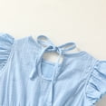 thumbnail image 5 of Tiny Cutey Toddler Baby Girl Dress Summer Ruffle Sleeve Solid Beach Boho Dresses Sundress Clothes for 2-3T, 5 of 6