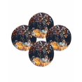 thumbnail image 7 of 15 Inch Round Placemats Set of 4, Orange Pumpkin Fall Non Slip Heat Insulation PP Table Mats, Thanksgiving Eucalyptus Leaf Autumn Washable Place Mats for Kitchen Dining Party Table Decor, 7 of 7