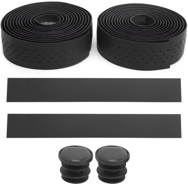Ficarrico 1 par de cintas para manillar de bicicleta de carretera con textura antideslizante, cinta para barra de bicicleta, accesorio para ciclismo (negro)
