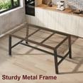 thumbnail image 6 of Soonbuy Industrial Dining Table for 6~8 People, 70.87" Long Rectangle Dining Table, Wooden Kitchen Table with Sturdy Metal Frame, Dinner Table, Dining Room Table for Kitchen, Dining Room（Table only）, 6 of 8