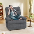 thumbnail image 6 of Electric Recliner Chair, PAPROOS Ergonomic Lounge Recliner with Remote Control, Side Pocket, Modern Power Recliner Sofa for Adults Elderly, Single Reclining Sofa for Living Room Home, Grey, 6 of 9