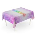 thumbnail image 1 of LADDKE Seven Chakra Vortex Stack Symmetrical Oink and Purple Sparkling Tablecloth Table Desk Cover Home Party Decor 60x104 inch, 1 of 1