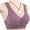 Purple, variant on Women Front Button Bra Snap Comfort Sleep Bra Easy Closure Bras Wireless Seamless T-Shirt Bra Simple Bralettes