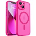 thumbnail image 1 of Magnetic Case for iPhone 16 Pro Max with Full Camera Protection [Compatible with Magsafe] [Translucent Matte] Protective Phone Case, Hot Pink,Hot Pink, 1 of 5