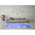 thumbnail image 3 of Ahgly Company Machine Washable Indoor Rectangle Oriental Blue Industrial Area Rugs, 8' x 12', 3 of 4