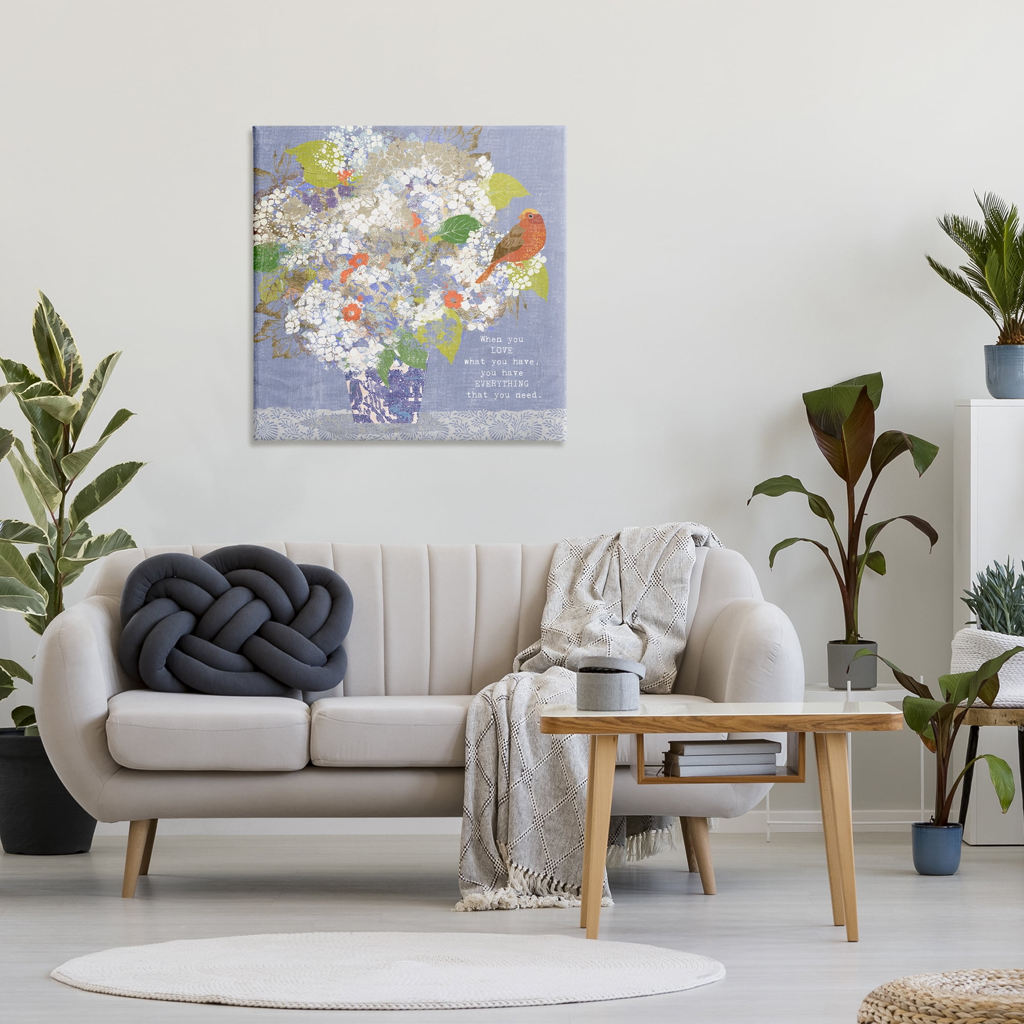 Stupell Industries Floral Inspiration On Love Canvas Wall Art, design by Suzanne Nicoll