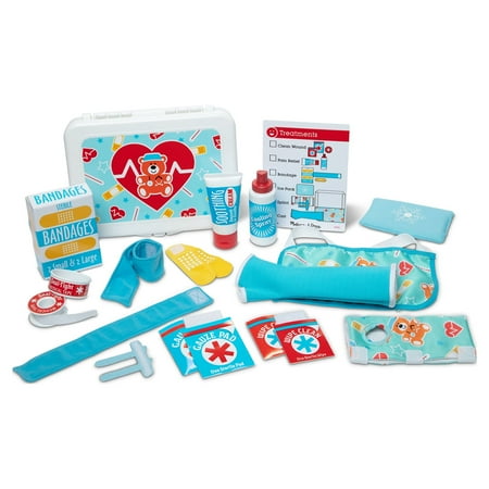 UPC: 0000772306010 | Melissa & Doug Get Well First Aid Kit Play Set – 25 Toy Pieces