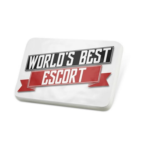 Porcelein Pin Worlds Best Escort Lapel Badge – (Best Escort Agency In The World)