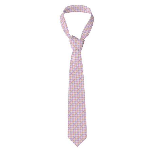 Fotbe Heart Buffalo Plaid Corbata Clásica para Hombre con Estampado – Corbata de Seda Jacquard Tejida, para Negocios, Bodas y Eventos Formales