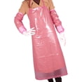 thumbnail image 3 of LEEYNEERPVC Tablier de Cuisine Long Style Imperméable Surchemise 1 Ensemble Rose, 3 of 8