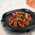 thumbnail image 2 of Parrilla coreana antiadherente cuadrada, sartén para barbacoa, plato caliente portátil, revestimiento de piedra, horneado al aire libre para el hogar, 2 of 5