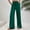 Blackish Green, variant on Endives Women's Wide Leg Pants Textured Elastic High Waisted Solid Color Flared Elegant Casual Pants Dark Blue
