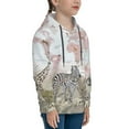 thumbnail image 3 of Balery World Map With Safari Animals Pattern Boys Hoodie, Youth Pullover Hooded Sweatshirt, Kangaroo Pocket Hoodie for Kids Girls -X-Large, 3 of 6
