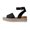 Black, variant on CUSHIONAIRE Women's Miranda Espadrille Wedge Sandal