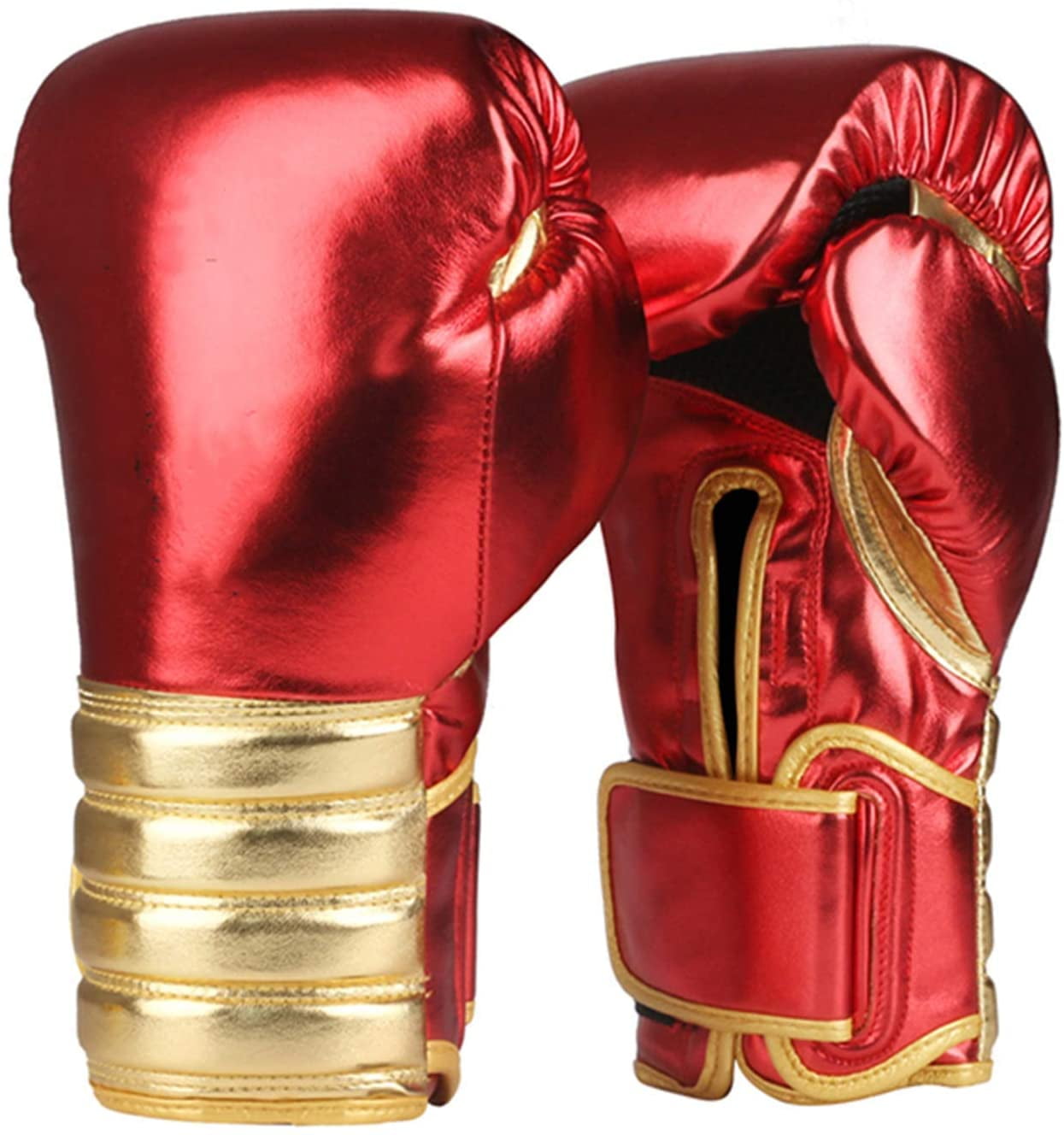 Faux Leather Boxing Gloves Fight Punch Bag Thai Grappling Kick MMA Sport 