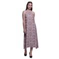 thumbnail image 1 of Bimba Robe Décontractée Damassée Longue Dos Nu à Col Licou pour Femme, Robe de Plage Imprimée - Grande, 1 of 6