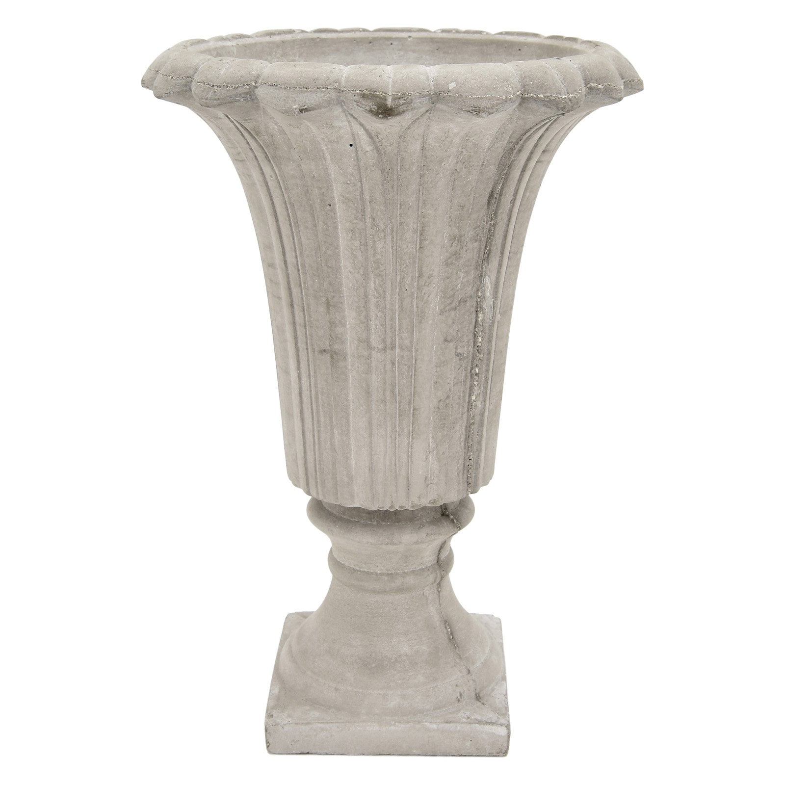 Three Hands Weathered Concrete Footed Garden Urn by Three Hands Corp.