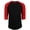Black/Red, variant on J. METHOD Men's 3/4 Sleeve Baseball Crewneck Tshirt Top Raglan Jersey T Shirt NEMT06 BLK/TEL XXL