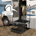 thumbnail image 4 of Ataucjin 2-Step RV Steps with Handrail, Portable Hot Tub Pool Ladder with Handrail, 660 Lbs Load Capacity Folding Camper Steps for RV Trailer Mobile Home, 4 of 6