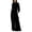 Black, variant on Szluipve 2 Piece Sets for Women Velvet 2 Piece Matching Outfit High Neck Pleated Long Sleeve Blouse Top & High Waist Wide Leg Palazzo Pants Elegant Party Set with Pockets Beige S