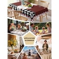 thumbnail image 5 of Fat Chef Table Cloth, Red Gourmet Kitchen Red Black Buffalo Plaid Waterproof Tablecloth for Rectangle Tables, Reusable Washable Fabric Table Cover for Restaurant Kitchen Dining Tables 60"x84", 5 of 6