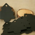 thumbnail image 2 of facefd 100pcs Christmas Tree Shape Hang Tag Solid Color DIY Crafts Gift Wrapping Paper Labels - Black, 2 of 8