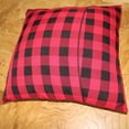 thumbnail image 2 of Gingham Checkered Decorative Throw Pillow/Sham Cushion Cover Red & Black, 2 of 3