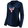 thumbnail image 2 of Women's Navy D.C. United Banner Wave Long Sleeve V-Neck T-Shirt, 2 of 3