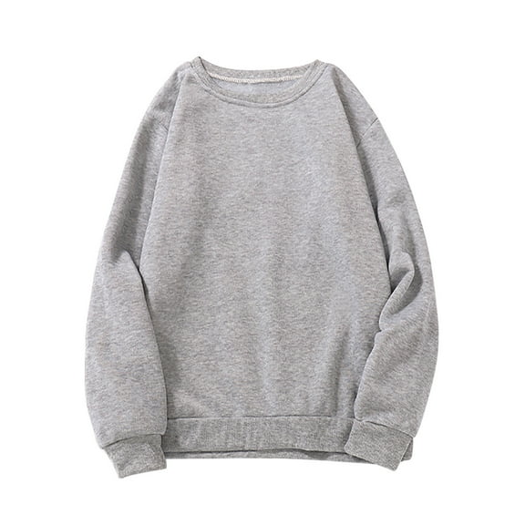 Felirenzacia Cotton Long Sleeve Crewneck sweatshirt for Women Pullover Loose Tops