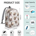 thumbnail image 5 of Highland Cow and Flower Print Backpack for School, Cute School Bag with Adjustable Shoulder Straps and Padded Back, 15.7"x11.8"x5.5", 5 of 5