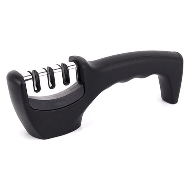 Afilador de cuchillos de cocina negro BEMS-1, afilador manual profesional,