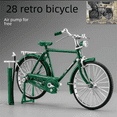 thumbnail image 3 of Simulación de bicicleta vintage de 28 rayas, modelo de bicicleta de aleación, juguetes de bicicleta retro de los años 80, pequeños adornos, 3 of 5