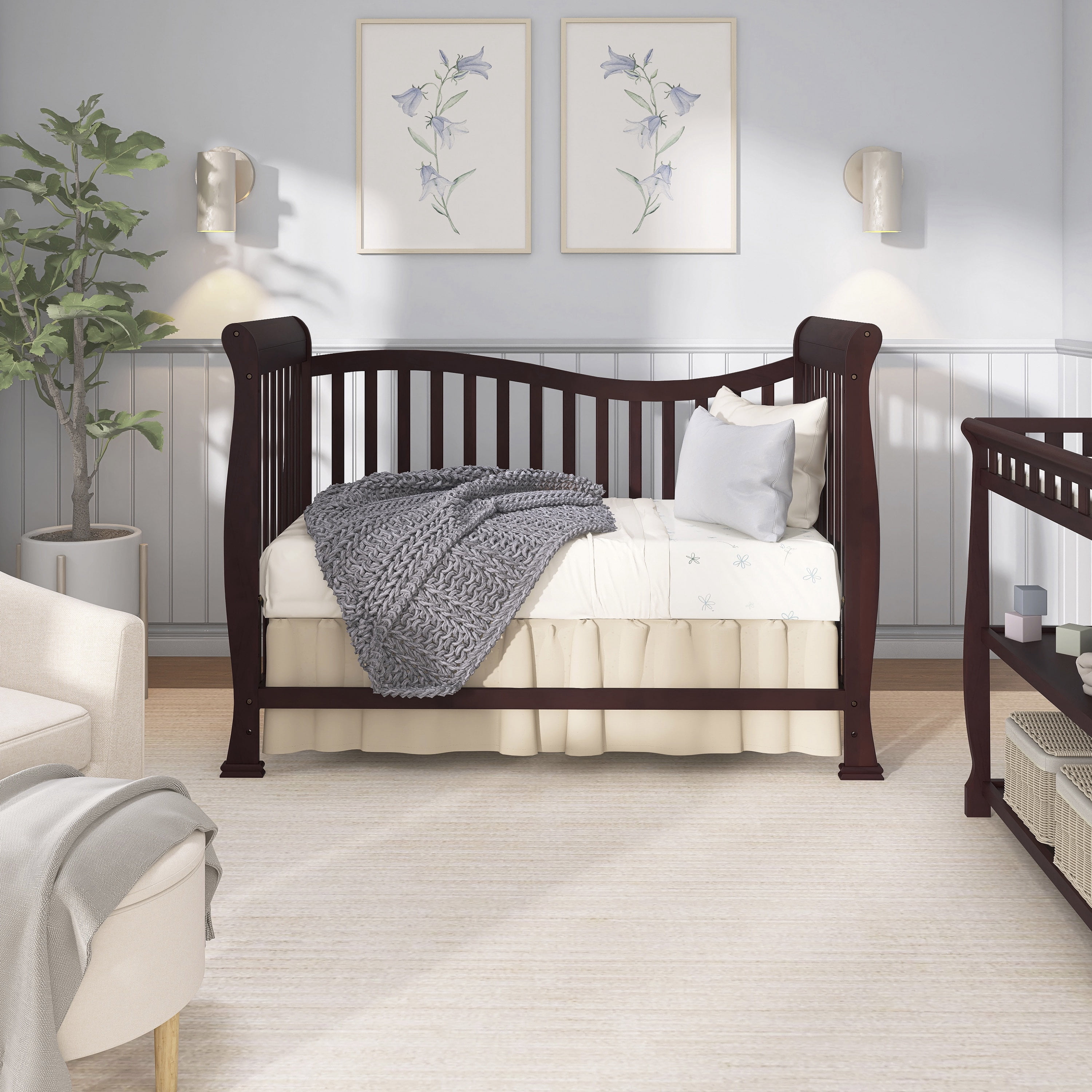 Dream On Me Violet 7-in-1 Convertible Crib Espresso
