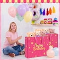 thumbnail image 3 of 2 Pcs Extra Large Birthday Bags 31.5x23.6x7.9 Inch Colorful Happy Birthday Gift Bag Oversize Non Woven Fabric Wrapping Pouch for Wedding Baby Shower Party Giant Present Wrap Supplies, 3 of 6