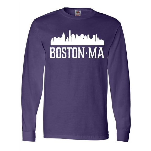Inktastic Boston Massachussetts Skyline Long Sleeve T-Shirt