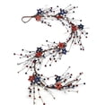 thumbnail image 2 of OAVQHLG3B 4th of July Patriotic Garland,59 inch Red White Blue Pip Berry Garland with Stars Independence Day Patriotic Decorations for Home Decor, 2 of 8