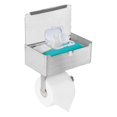thumbnail image 2 of Soporte de papel higiénico con dispensador de toallitas desechables, almacenamiento y estante para teléfono, papel higiénico montado en la pared (hy), 2 of 5
