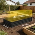 thumbnail image 3 of Outsunny 6x3x1ft Galvanized Raised Garden Bed, Open Bottom, Black, 3 of 10