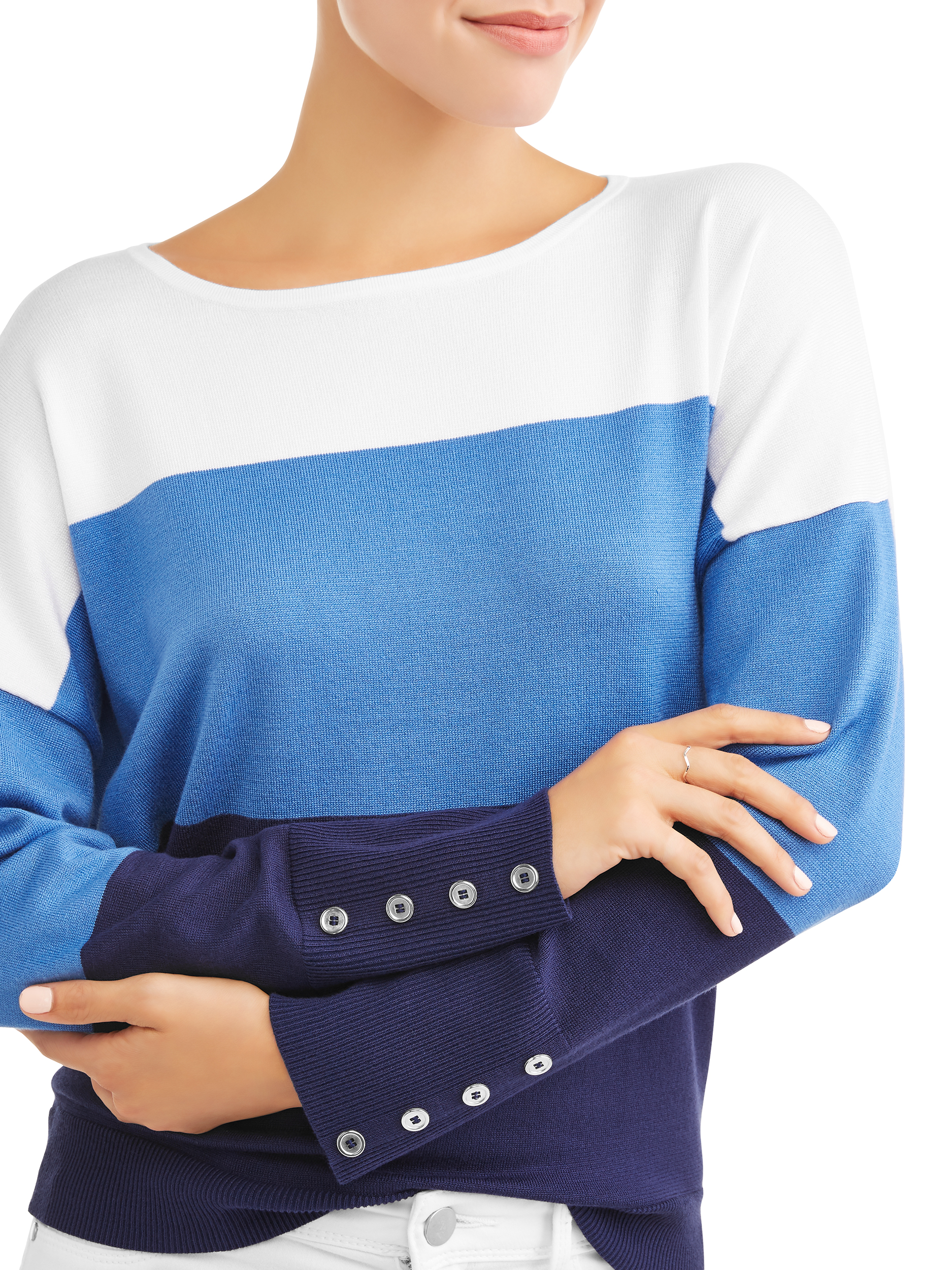 Women's Colorblock Dolman Sleeve Sweater - image 4 of 4