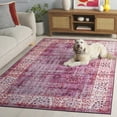 thumbnail image 5 of SAFAVIEH Tucson Aurbree Oriental Machine Washable Area Rug, Fuchsia/Rust, 4' x 6', 5 of 13